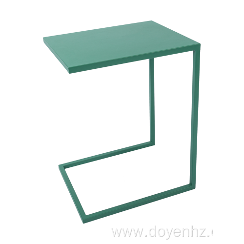 Metal C-Shaped Side Table